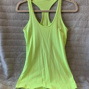 LULULEMON bright yellow tank size 4